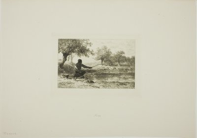 Stangenfischen von Charles Emile Jacque