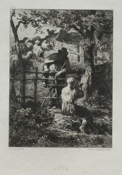 Sommertag von Charles Emile Jacque