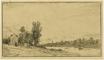 Die Ufer eines Flusses von Charles Emile Jacque