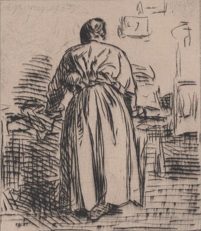 Die Bügelfrau, 1843 von Charles Emile Jacque