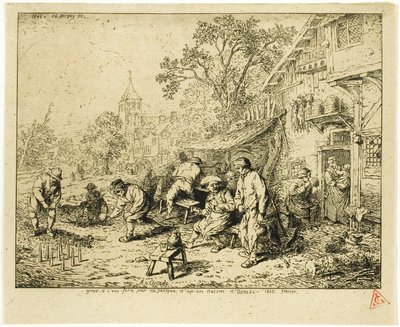 Die Kegelspieler von Charles Emile Jacque
