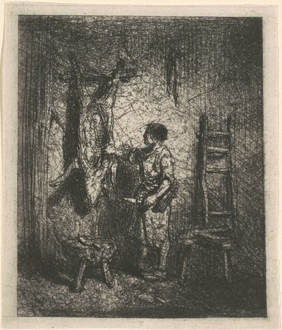 Der Schweineschlachter von Charles Emile Jacque