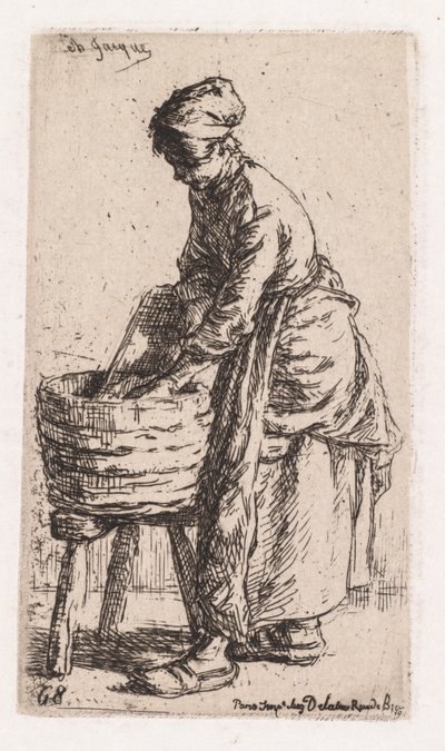 Wäscherin von Charles Emile Jacque