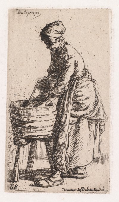 Wäscherin, 1850 von Charles Emile Jacque