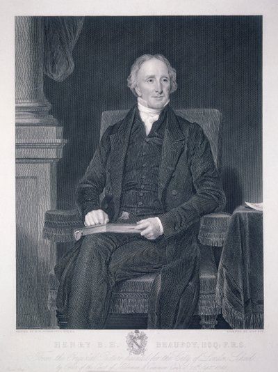 Henry Benjamin Hanbury Beaufoy, um 1848 von Charles Fox