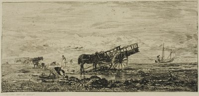 Strand bei Villerville von Charles Francois Daubigny
