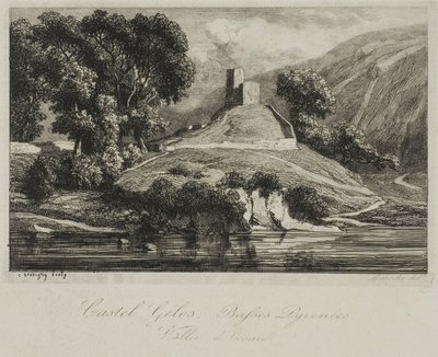 Schloss Gélos (Tal von Ossau) von Charles Francois Daubigny