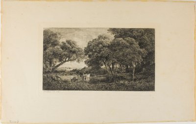 Rinder an einem Teich von Charles Francois Daubigny