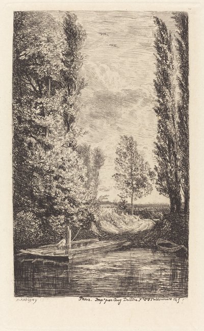 Fähre (Le Bac) von Charles Francois Daubigny