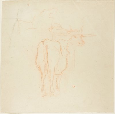 Stehende Rinder von Charles Francois Daubigny