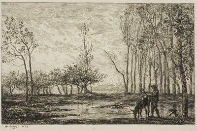 Sonnenuntergang von Charles Francois Daubigny