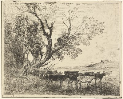 Die Furt von Charles Francois Daubigny