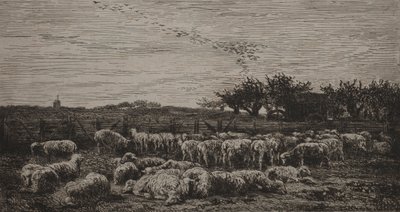Der große Schafstall, 1860 von Charles Francois Daubigny