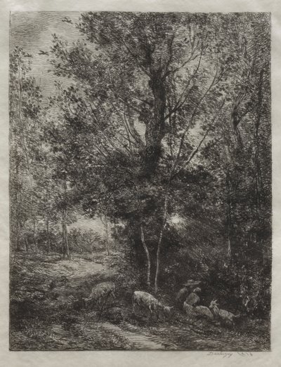 Der Schäfer und die Schäferin von Charles Francois Daubigny