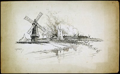 Wellington Windmühle, Barking, Greater London von Charles George Harper