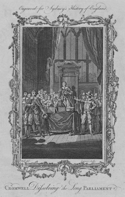 Cromwell löst das Lange Parlament auf, 1773 von Charles Grignion