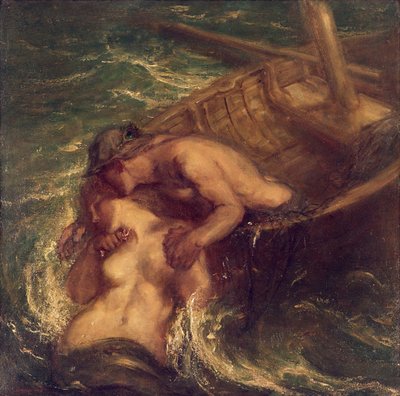 Der Fischer und die Meerjungfrau von Charles Haslewood Shannon