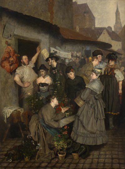 Auf dem Viktualienmarkt von Charles Henri Pille