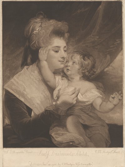 Lady Dashwood und Kind von Charles Howard Hodges