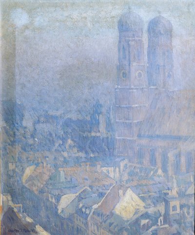 Morgennebel München von Charles Johann Palmié