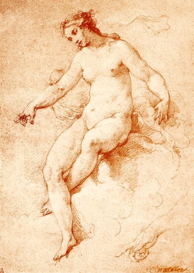 Venus auf Wolken von Charles Joseph Natoire