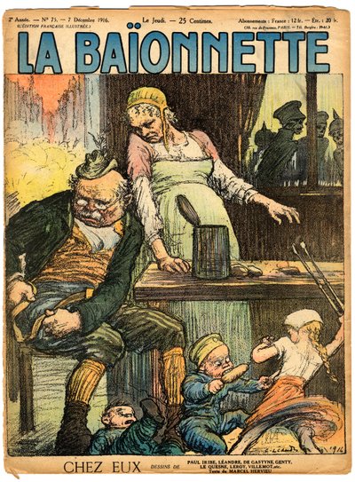 Cover von „La Baionnette“, Satirisch in Farben von Charles Leandre