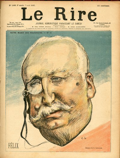 Cover von „Das Lachen“, satirisch in Farben von Charles Leandre