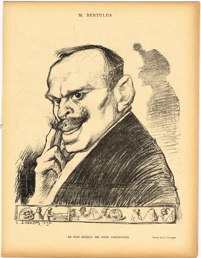 Le Rire, Satirisch in Schwarz-Weiß von Charles Leandre