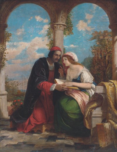 Abelard und Heloise auf einer Terrasse von Charles Lock Eastlake