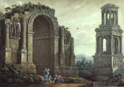Der Triumphbogen in St. Remy von Charles Louis Clerisseau