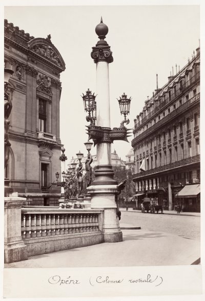 Opéra Rostralsäule, ca. 1875 von Charles Marville