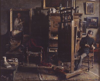 Das Atelier des Malers Jules Lambeaux von Charles Mertens