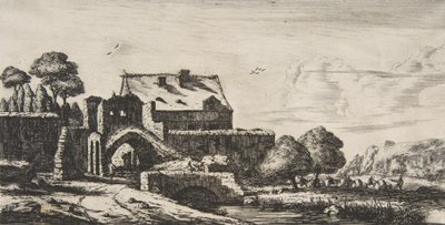 Eine Wassermühle in der Nähe von Saint-Denis von Charles Meryon