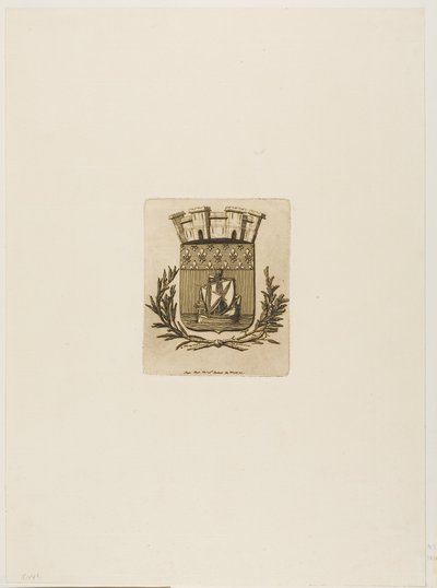 Wappen Symbolisch für die Stadt Paris von Charles Meryon