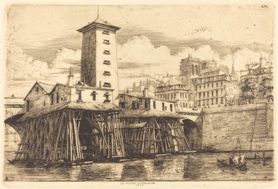 La Pompe Notre-Dame, Paris (Die Notre-Dame-Pumpe) von Charles Meryon