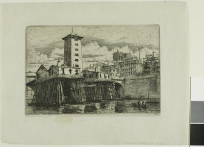 La Pompe Notre-Dame, Paris von Charles Meryon
