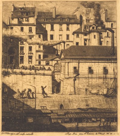 Das Leichenschauhaus, Paris (La morgue) von Charles Meryon