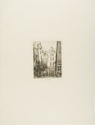 Rue Pirouette aux Halles, Paris von Charles Meryon