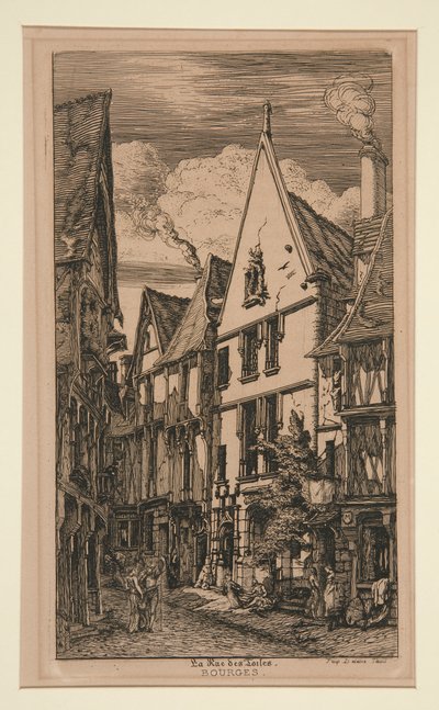 Rue des toiles, in Bourges von Charles Meryon