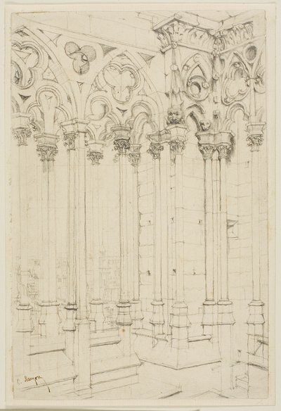 Die Galerie von Notre-Dame, Paris von Charles Meryon