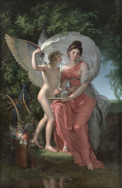Erato, Muse der lyrischen Poesie von Charles Meynier
