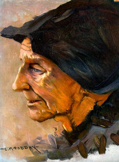 Studie eines Kopfes, 1906 von Charles Padday
