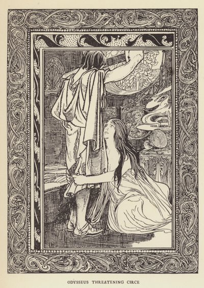 Odysseus bedroht Circe von Sir John Charles Robinson