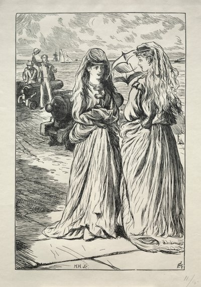 Lady Nelly - die Kokette, 1865 von Charles Samuel Keene