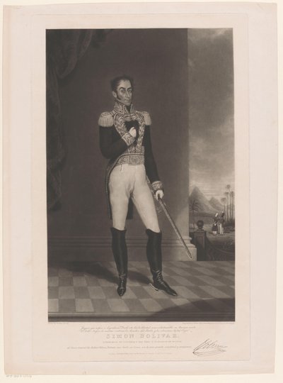 Porträt von Simón Bolívar von Charles Turner