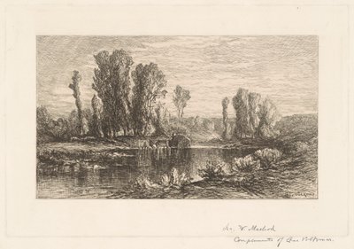 Landschaft mit Heuwagen von Charles Volkmar