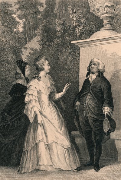 Königin Marie Antoinette und Mirabeau, ca. 1832 von Charles W. Sharpe