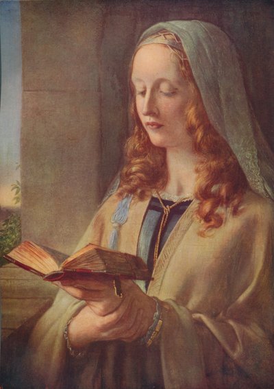 Mädchenmeditation, 1847, ca. 1915 von Charles West Cope