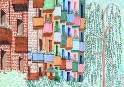 Balkone von Kreuzberg, 2017 von Charlotte Orr