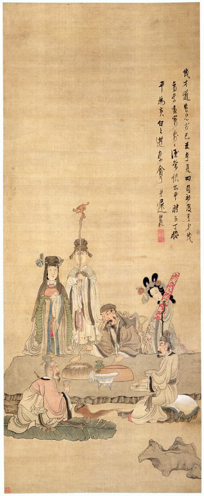 Unsterbliche feiern einen Geburtstag von Chen Hongshou